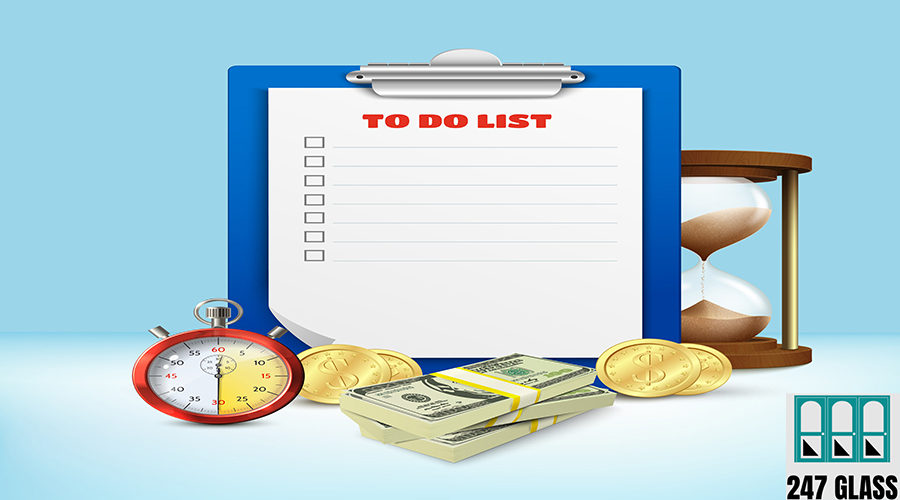 To Do List Composition Time management composition with blank task list notepad page clock alarm and money coins realistic images vector illustration