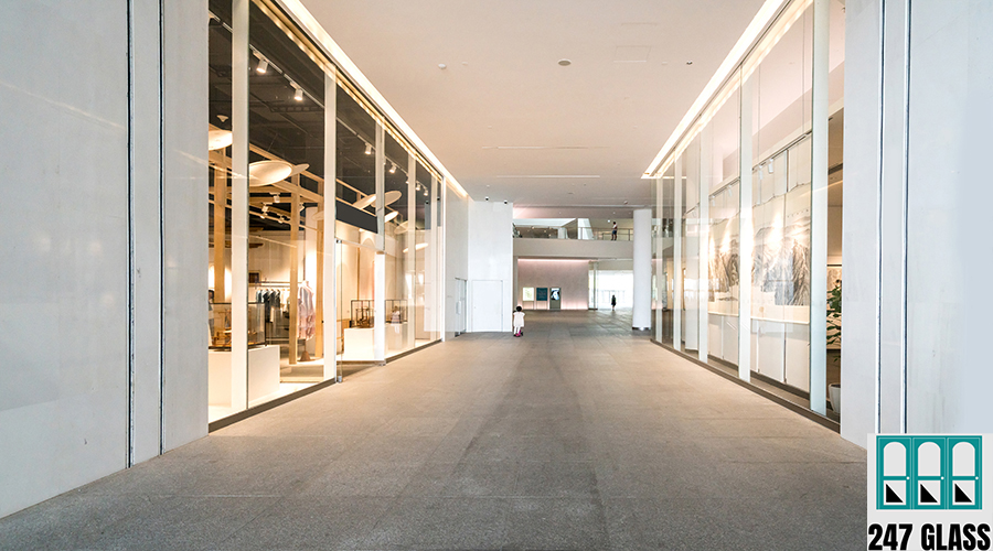 Entrance hall and empty floor tile, interior space Entrance hall and empty floor tile, interior space