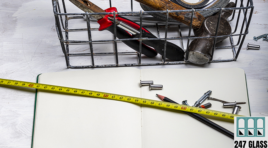 high-angle-view-sign-board-wall Window Installation for Retail Shop
