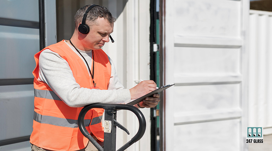 medium-shot-man-writing Window Installation for Retail Shop