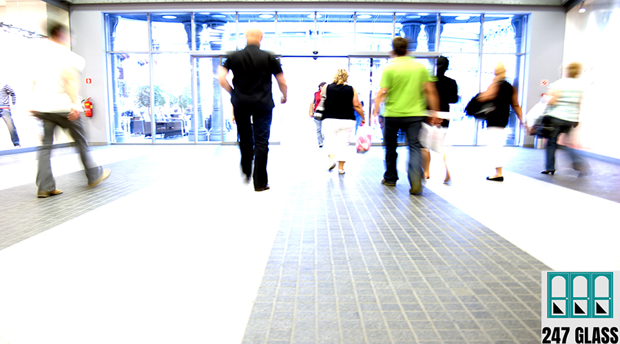 Shopping abstact Shopping abstract. People rush motion blurred