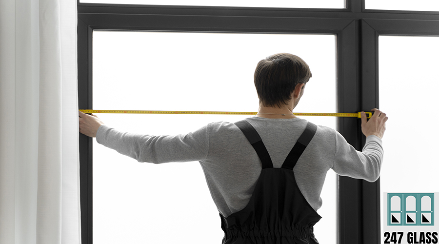 service-maintenance-worker-repairing Window Installation for Retail Shops