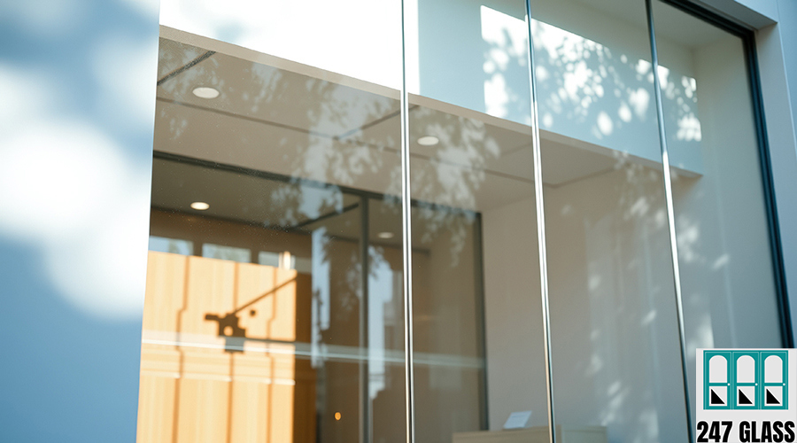 Abstract Sunlit Glass Window glass installer