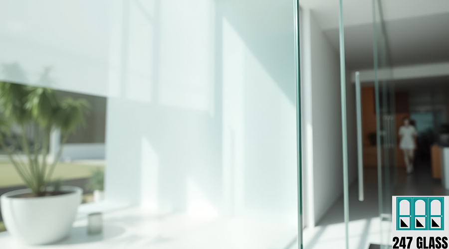 Glass Partition Wall in Modern Interior glass installer