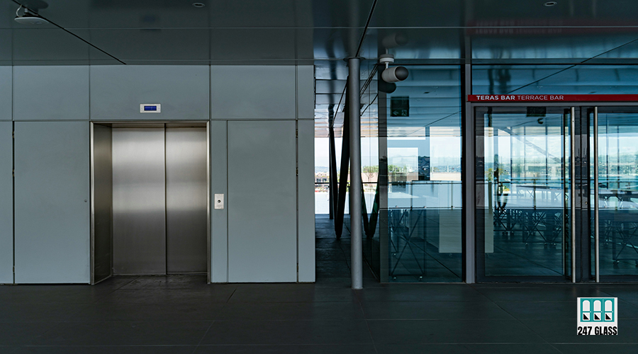 commercial glass door installation