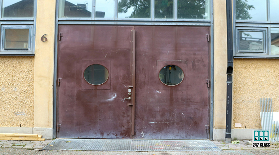 entry door glass repair