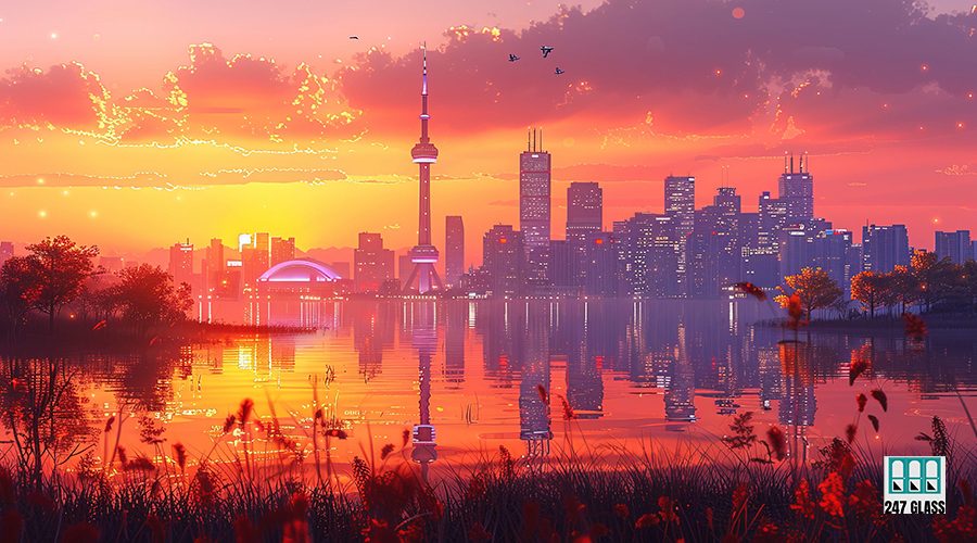 iconic skyline of a major city as a deep water